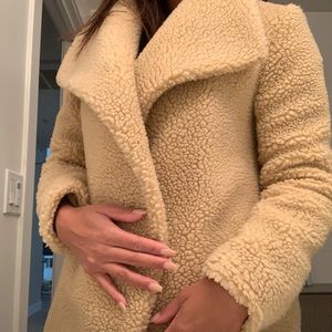 Women’s Below the Knee Sherpa/Teddy Coat